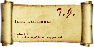 Tuss Julianna névjegykártya